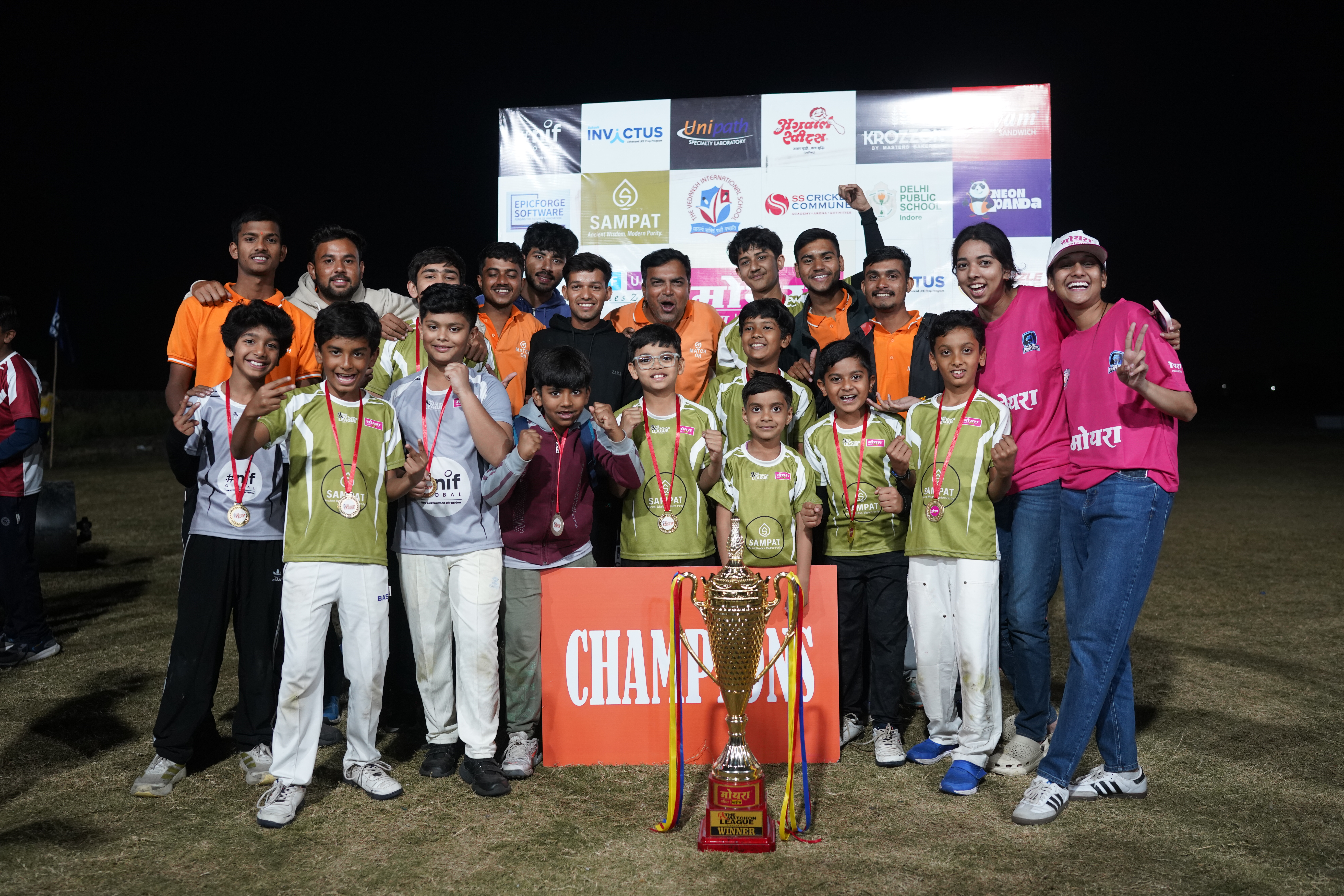 MatchOn 2.0 kids cricket action in Indore