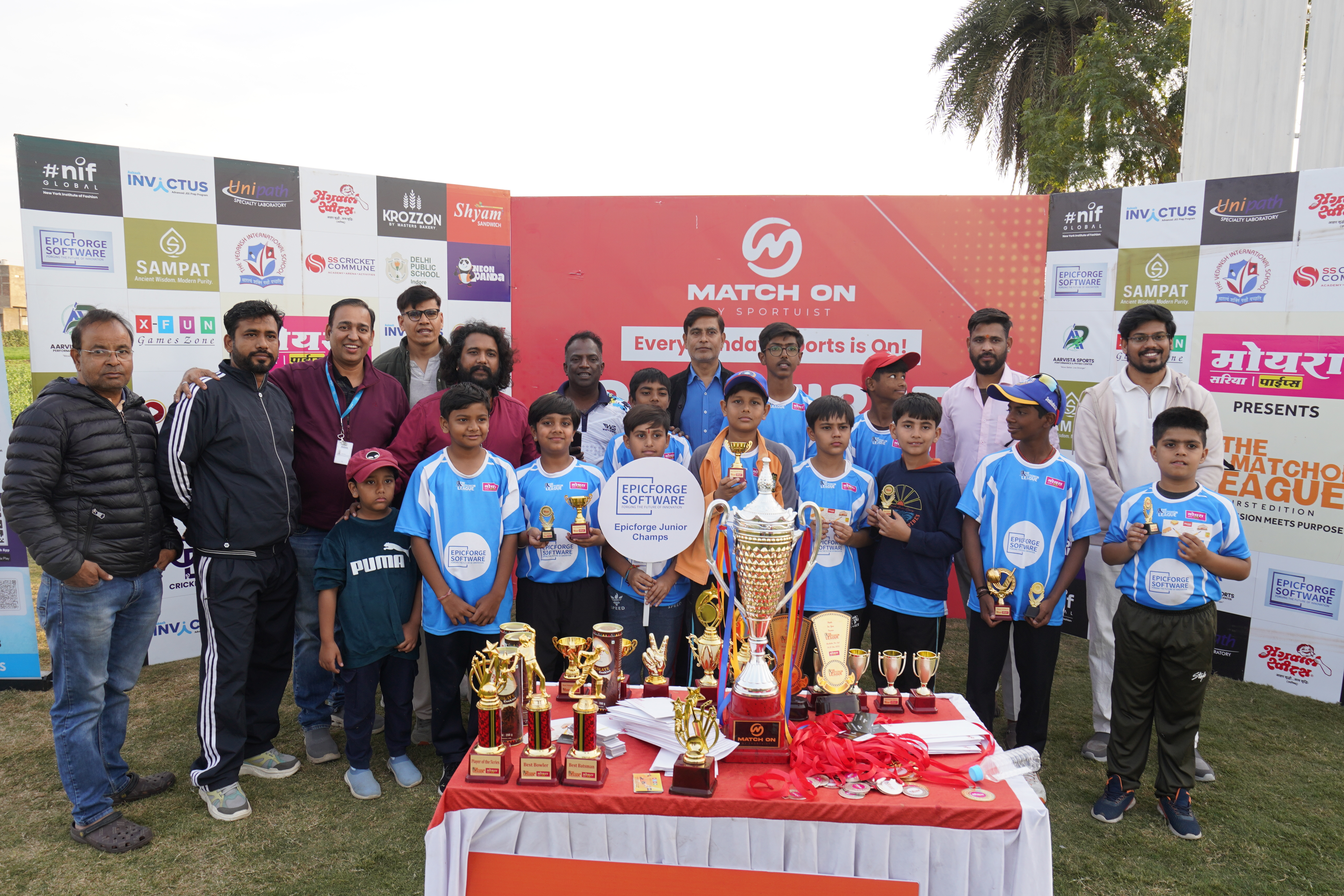 MatchOn 2.0 kids cricket action in Indore