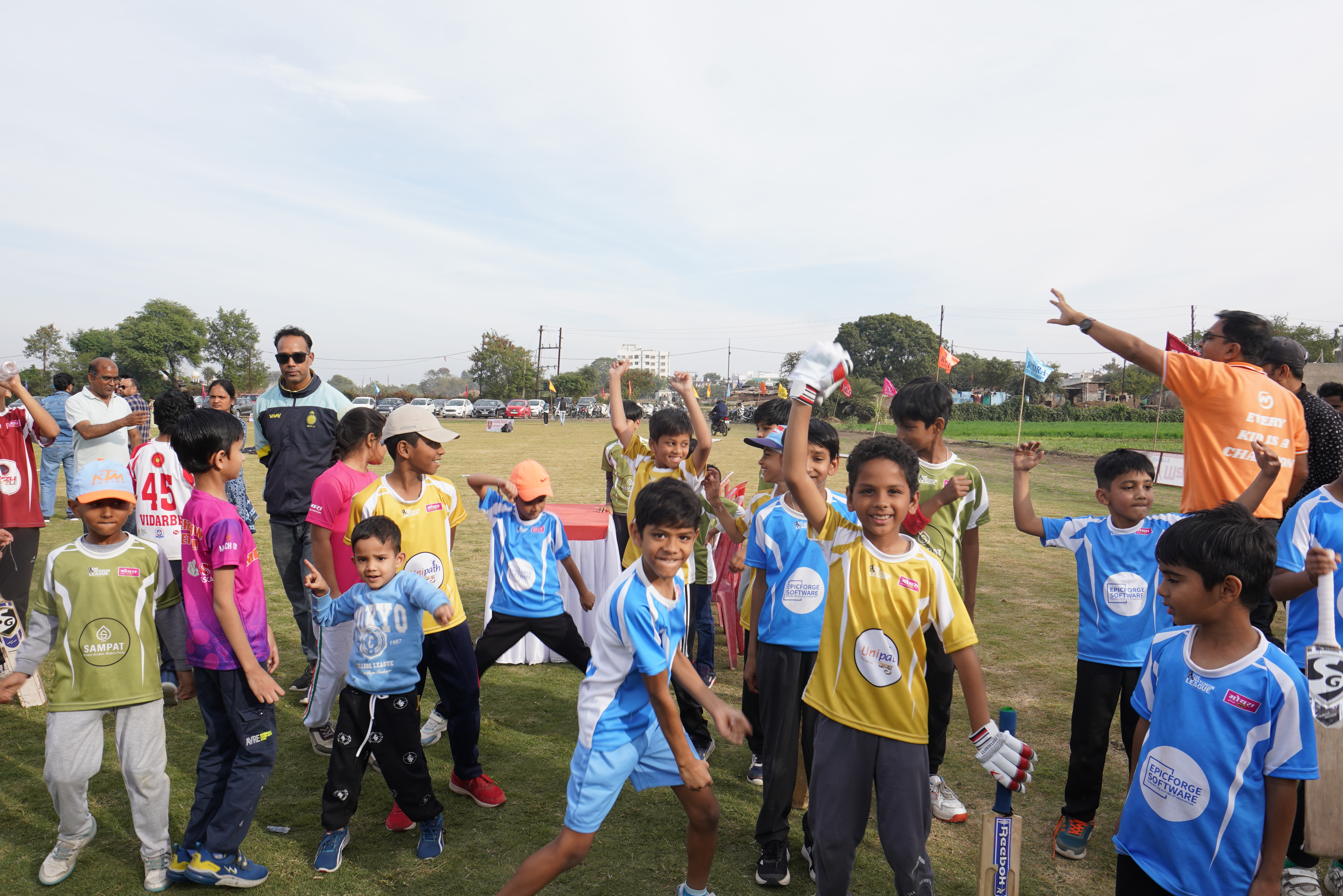 MatchOn cricketers in action on the ground